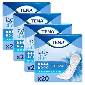 Zestaw Tena Lady Slim, podpaski specjalistyczne, Extra, 4 x 20 sztuk - zdjęcie produktu