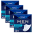 Zestaw Tena Men Active Fit, wkładki anatomiczne dla mężczyzn, Level 1, 4 x 24 sztuki - miniaturka  zdjęcia produktu