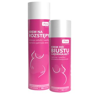 Zestaw Pink Mama, krem na rozstępy, 200 ml + krem do biustu ujędrniający, 150 ml - zdjęcie produktu