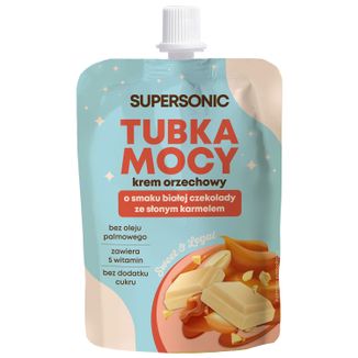 Supersonic Tubka Mocy, krem orzechowy, smak biała czekolada z karmelem, 50 g - zdjęcie produktu