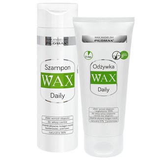 Zestaw WAX Pilomax Daily, szampon do włosów cienkich bez objętości, 200 ml + odżywka do włosów zniszczonych, cienkich bez objętości, 200 ml - zdjęcie produktu