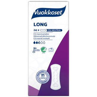 Vuokkoset White, wkładki higieniczne, Long, 24 sztuki - zdjęcie produktu