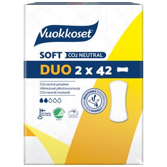 Vuokkoset White, wkładki higieniczne, Soft, 2 x 42 sztuki - zdjęcie produktu