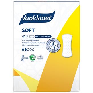Vuokkoset White, wkładki higieniczne, Soft, 42 sztuki - zdjęcie produktu