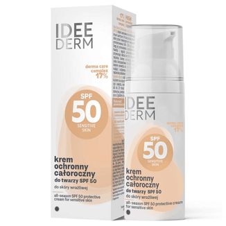 Idee Derm, krem ochronny do twarzy, całoroczny, SPF 50, 50 ml - zdjęcie produktu