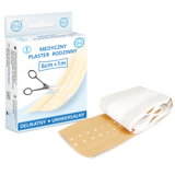 Testeo, plaster z opatrunkiem do cięcia, dzianinowy, cielisty, 1 m x 6 cm USZKODZONE OPAKOWANIE - miniaturka zdjęcia produktu