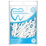 Testeo, wykałaczki z nicią dentystyczną, białe, 50 sztuk - miniaturka zdjęcia produktu