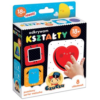 CzuCzu Odkrywam kształty, układanka dla dzieci, od 18 miesiąca, 16 elementów - zdjęcie produktu