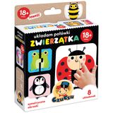CzuCzu Układam połówki, układanka dla dzieci, od 18 miesiąca, Zwierzątka, 16 elementów - miniaturka zdjęcia produktu