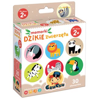 CzuCzu Memorki Dzikie zwierzęta, gra dla dzieci, od 2 lat, 30 elementów - zdjęcie produktu