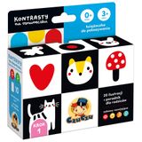 CzuCzu Kontrasty na sznureczku, książeczka dla dzieci, 0-3 miesiące - miniaturka zdjęcia produktu