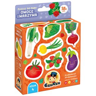 CzuCzu Puzzle do pary Owoce i Warzywa, puzzle dla dzieci, od 18 miesiąca, 38 elementów - zdjęcie produktu
