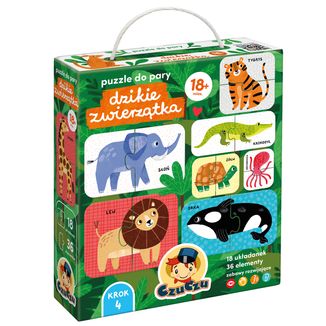 CzuCzu Puzzle do pary Dzikie zwierzątka, puzzle dla dzieci, od 18 miesiąca, 36 elementów - zdjęcie produktu