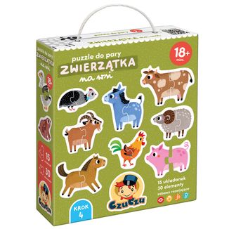 CzuCzu Puzzle do pary Zwierzątka na wsi, puzzle dla dzieci, od 18 miesiąca, 30 elementów - zdjęcie produktu