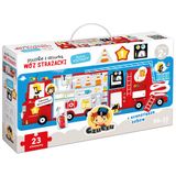 CzuCzu Wóz strażacki, puzzle z dziurką dla dzieci, od 2 lat, 23 elementy - miniaturka zdjęcia produktu