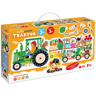 CzuCzu Moto Puzzle Traktor, puzzle dla dzieci, 2-3 lata, 24 elementy - zdjęcie produktu
