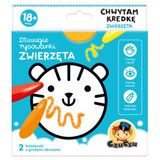 CzuCzu Dłuuugie rysowanki Chwytam kredkę Zwierzęta, 2 książeczki dla dzieci, od 18 miesięcy - miniaturka zdjęcia produktu