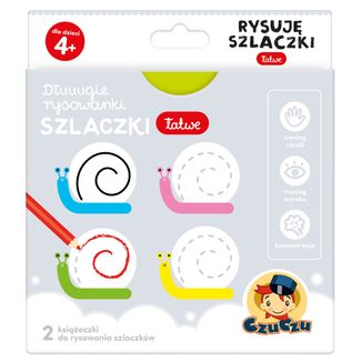 CzuCzu Dłuuugie rysowanki Rysuję szlaczki Łatwe, 2 książeczki dla dzieci, od 4 lat - zdjęcie produktu