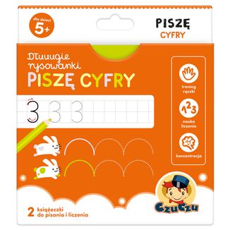 CzuCzu Dłuuugie rysowanki Piszę cyfry, 2 książeczki dla dzieci, od 5 lat - zdjęcie produktu