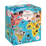 CzuCzu Puzzlove Zwierzęta Mapa świata, puzzle dla dzieci, od 4 lat, 60 elementów - miniaturka zdjęcia produktu