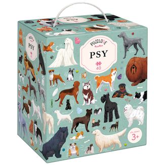 CzuCzu Puzzlove Psy, puzzle dla dzieci, od 3 lat, 40 elementów - zdjęcie produktu