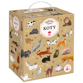 CzuCzu Puzzlove Koty, puzzle dla dzieci, od 4 lat, 60 elementów - zdjęcie produktu