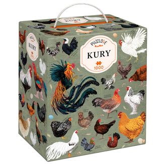 CzuCzu Puzzlove Kury, puzzle dla dzieci, 1000 elementów - zdjęcie produktu