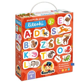 CzuCzu Puzzle do pary Literki, puzzle dla dzieci, od 3 lat, 48 elementów - zdjęcie produktu