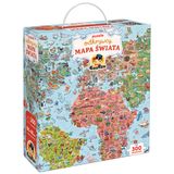 CzuCzu Puzzle odkrywcy Mapa świata, puzzle dla dzieci, od 7 lat, 300 elementów - miniaturka zdjęcia produktu