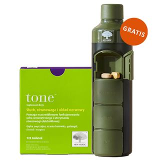 New Nordic Tone, 120 tabletek + bidon z szufladkami na lekarstwa gratis - zdjęcie produktu