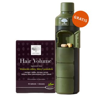 New Nordic Hair Volume, 90 tabletek + bidon z szufladkami na lekarstwa gratis - zdjęcie produktu