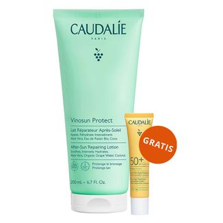 Caudalie Vinosun Protect, regenerujące mleczko po opalaniu, 200 ml + niewidoczny, lekki, krem o bardzo wysokiej ochronie, SPF 50+, 20 ml gratis - zdjęcie produktu