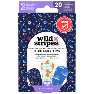 Wild Stripes Kids Sensitive, plastry dla dzieci, Space, 20 sztuk - zdjęcie produktu