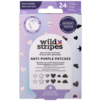 Wild Stripes Anti-Pimple Patches Holo Clear, plastry na wypryski z kwasem salicylowym, 24 sztuki - zdjęcie produktu