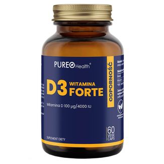 Pureo Health Witamina D3 Forte, 60 kapsułek - zdjęcie produktu