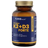 Pureo Health Witaminy K2+D3 Forte, 60 kapsułek - miniaturka zdjęcia produktu