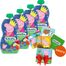 Zestaw BoboVita Świnka Peppa Mus w tubce, jabłko i truskawki z bananem, po 6 miesiącu, 4 x 100 g + karty do gry memory, 24 sztuki gratis - miniaturka  zdjęcia produktu