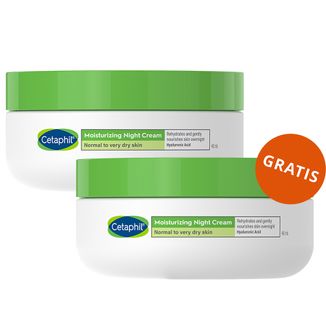 Cetaphil, krem nawilżający do twarzy z kwasem hialuronowym, na noc, 48 ml + 48 ml gratis - zdjęcie produktu