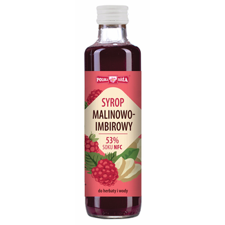 Polska Róża Syrop malinowo-imbirowy, 250 ml - zdjęcie produktu