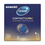 Unimil Contact Ultra, prezerwatywy ekstra nawilżane, ultracienkie, 3 sztuki - miniaturka zdjęcia produktu