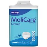 MoliCare Premium Mobile, pieluchomajtki, rozmiar L, 100-150 cm, 6 kropli, 14 sztuk - miniaturka zdjęcia produktu