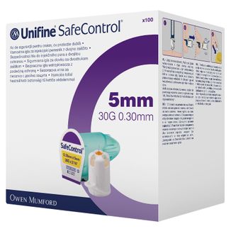 Unifine SafeControl, igły do penów, 30G, 5 mm, 100 sztuk - zdjęcie produktu