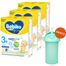 Zestaw Bebiko Junior 3R Nutriflor Expert, odżywcza formuła na bazie mleka z kleikiem ryżowym, powyżej 1 roku, 3 x 600 g + Boon, bidon ze słomką Swig, 265 ml gratis - miniaturka  zdjęcia produktu