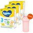 Zestaw Bebiko Junior 3 Nutriflor Expert, odżywcza formuła na bazie mleka, powyżej 1 roku, smak waniliowy, 3 x 600 g + Boon, bidon ze słomką Swig, 265 ml gratis - miniaturka  zdjęcia produktu