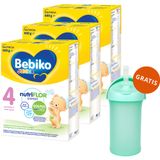 Zestaw Bebiko Junior 4 Nutriflor Expert, odżywcza formuła na bazie mleka, powyżej 2 roku, 3 x 600 g + Boon, bidon ze słomką Swig, 265 ml gratis - miniaturka zdjęcia produktu