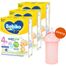 Zestaw Bebiko Junior 4R Nutriflor Expert, odżywcza formuła na bazie mleka z kleikiem ryżowym, powyżej 2 roku, 3 x 600 g + Boon, bidon ze słomką Swig, 265 ml gratis - miniaturka  zdjęcia produktu