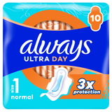 Always Ultra Day, podpaski ze skrzydełkami, Normal, 10 sztuk - miniaturka zdjęcia produktu