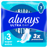 Always Ultra Day, podpaski ze skrzydełkami, Super Extra, 7 sztuk - miniaturka zdjęcia produktu
