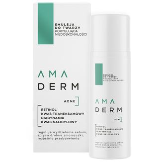 Amaderm Acne, emulsja do twarzy korygująca niedoskonałości, 50 ml - zdjęcie produktu