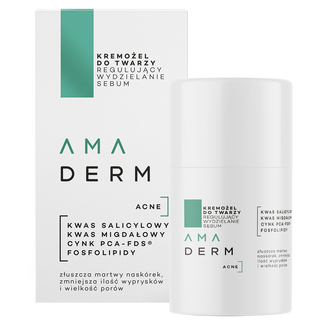 Amaderm Acne, kremożel do twarzy regulujący wydzielanie sebum, 50 ml - zdjęcie produktu